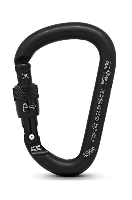 Rock Exotica Pirate Screw-Lock Carabiner Black - C1 S-B