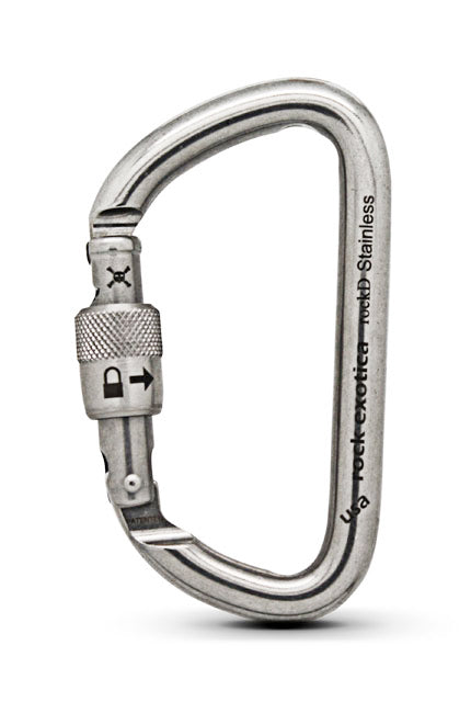 Rock Exotica rockD Stainless Screw-Lock Carabiner - C2S-S
