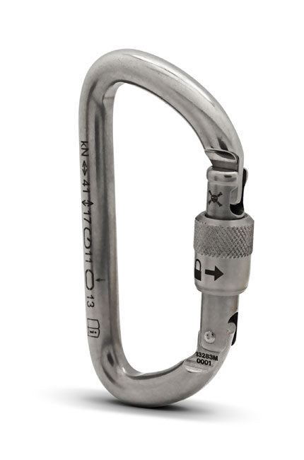 Rock Exotica rockD Stainless Screw-Lock Carabiner - C2S-S