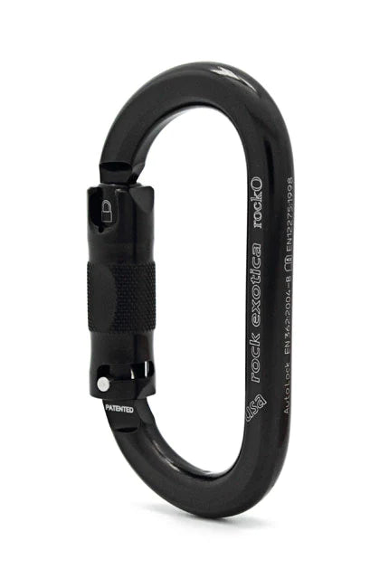 Rock Exotica rockO Auto-Lock Carabiner Black - C3A-B