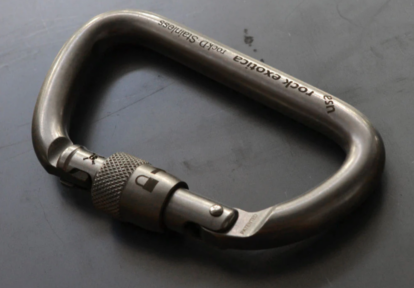 Rock Exotica rockD Stainless Screw-Lock Carabiner - C2S-S