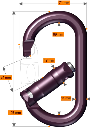 Rock Exotica rockO WireEye Auto-Lock Carabiner - C3 WEA