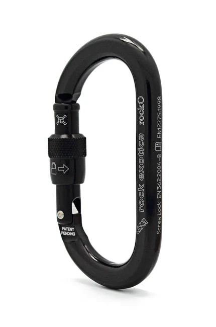 Rock Exotica rockO Screw-Lock Carabiner Black - C3 S-B