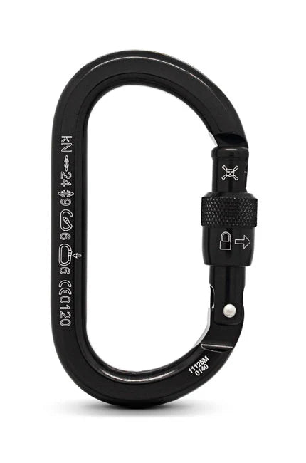 Rock Exotica rockO Screw-Lock Carabiner Black - C3 S-B