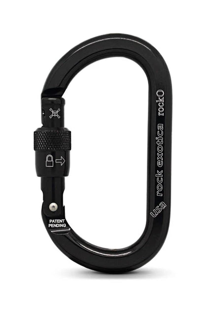 Rock Exotica rockO Screw-Lock Carabiner Black - C3 S-B