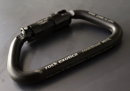 Rock Exotica rockSteel Auto-Lock Carabiner Black - M31-TLN