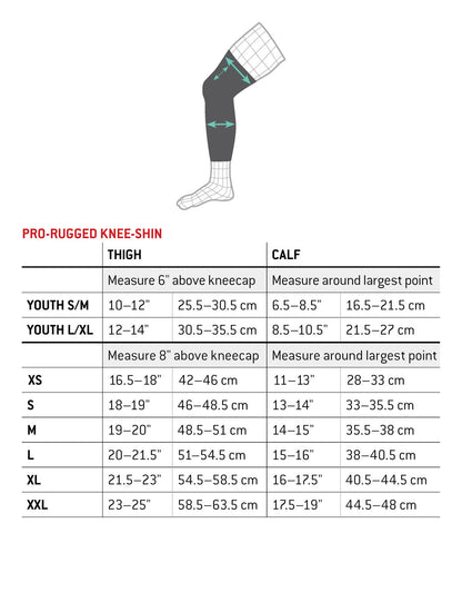 G-Form Pro Rugged Knee/Shin Black/Black XXL